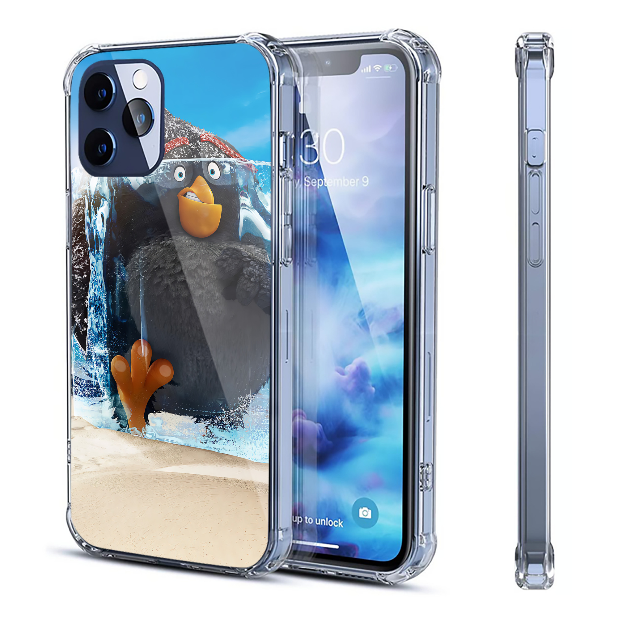 （画像用） Angry Birds アングリーバード 【iPhone 12シリーズ対応】透明スマホケース（クリアソフトケース）